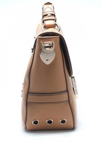 Актуальная сумка портфель с металлическими элементами