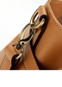 Кожаная сумка портфель с ручной косичкой