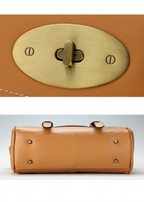 Кожаная сумка портфель с ручной косичкой