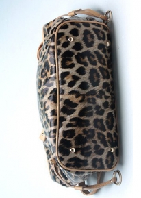 Кожаная леопардовая сумка