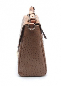 Кожаная фактурная сумка портфель