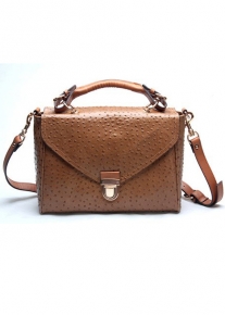 Кожаная фактурная сумка портфель