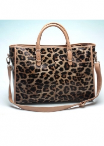 Леопардовая сумка декорированная молнией
