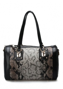 Кожаная сумка с тиснением под рептилию