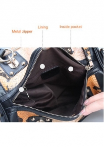 Кожаная сумка с тиснением под рептилию