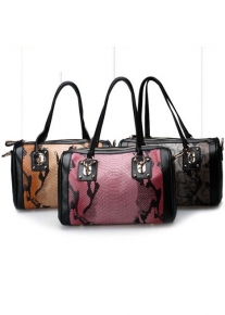 Кожаная сумка с тиснением под рептилию