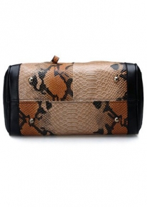 Кожаная сумка с тиснением под рептилию