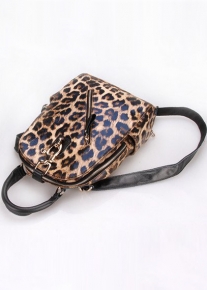 Леопардовая сумка рюкзак из натуральной кожи