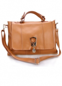 Кожаная сумка портфель декорированная шариком