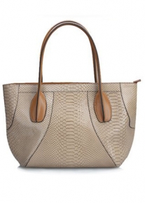 Сумка с тиснением под рептилию из натурально кожи