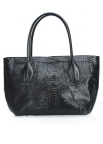 Сумка с тиснением под рептилию из натурально кожи