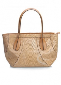 Сумка с тиснением под рептилию из натурально кожи