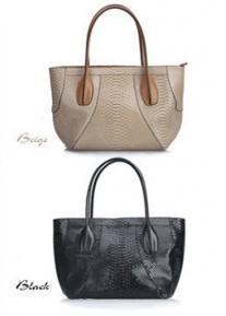 Сумка с тиснением под рептилию из натурально кожи