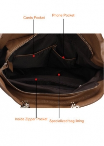 Сумка из натуральной кожи украшенная цепочкой