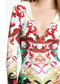 Длинное платье с орнаментом Emilio Pucci