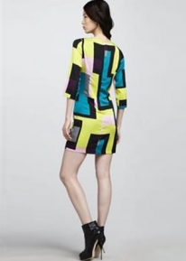 Платье с разноцветным геометрическим принтом Emilio Pucci