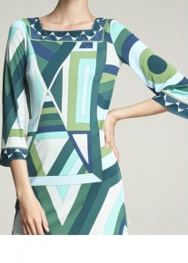 Трапециобразное платье с геометрическим принтом Emilio Pucci