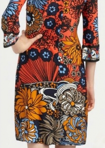 Пестрое платье с цветочным принтом Emilio Pucci