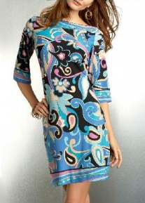 Платье с эффектным узорным орнаментом Emilio Pucci