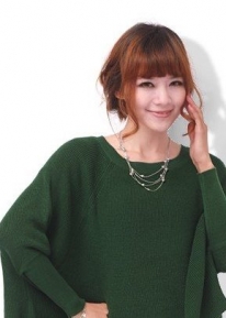 Вязанный свободный пуловер