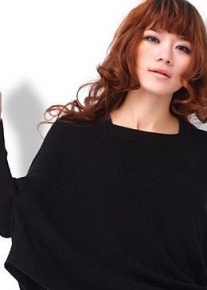 Вязанный свободный пуловер