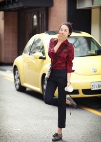 Рубашка в клеточку с кармашками